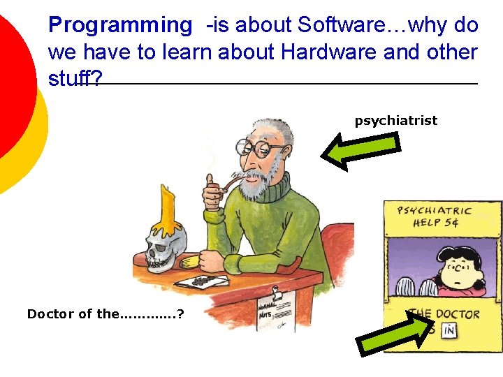 Programming -is about Software…why do we have to learn about Hardware and other stuff?