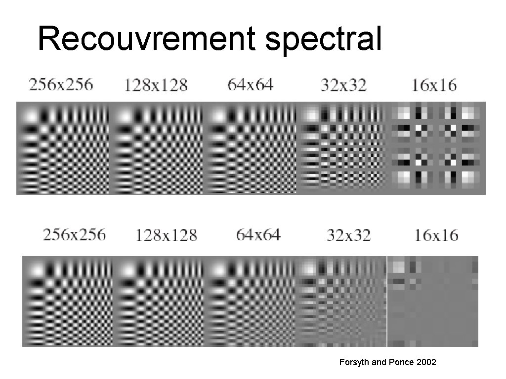 Recouvrement spectral Forsyth and Ponce 2002 