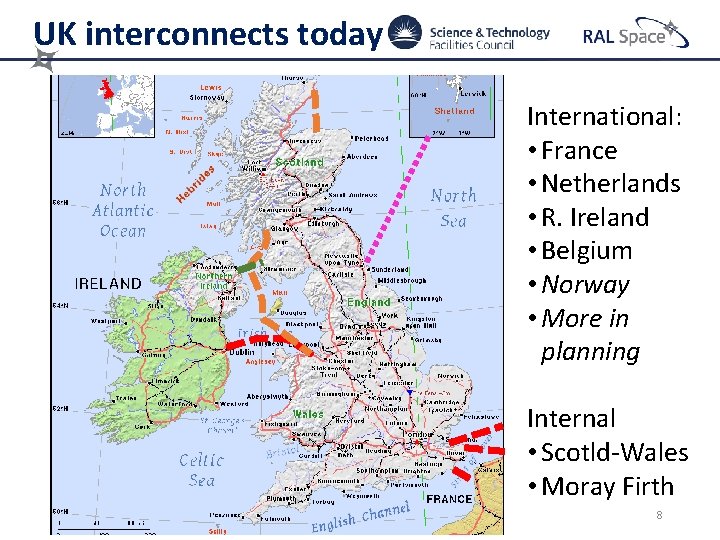 UK interconnects today International: • France • Netherlands • R. Ireland • Belgium •