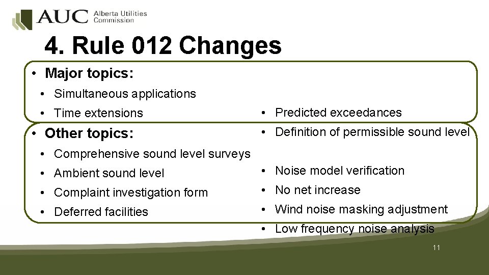 4. Rule 012 Changes • Major topics: • Simultaneous applications • Time extensions •