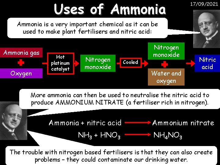 Uses of Ammonia 17/09/2021 Ammonia is a very important chemical as it can be