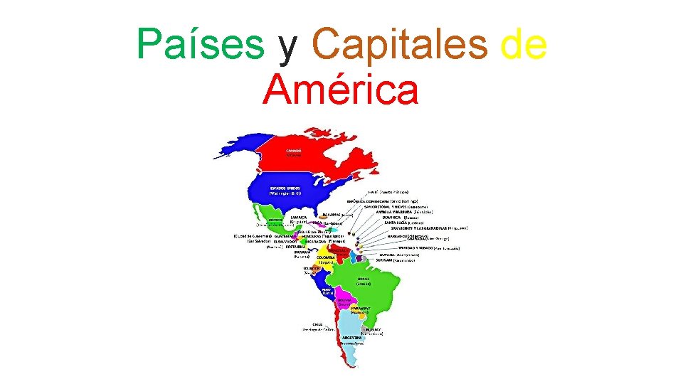Países y Capitales de América 