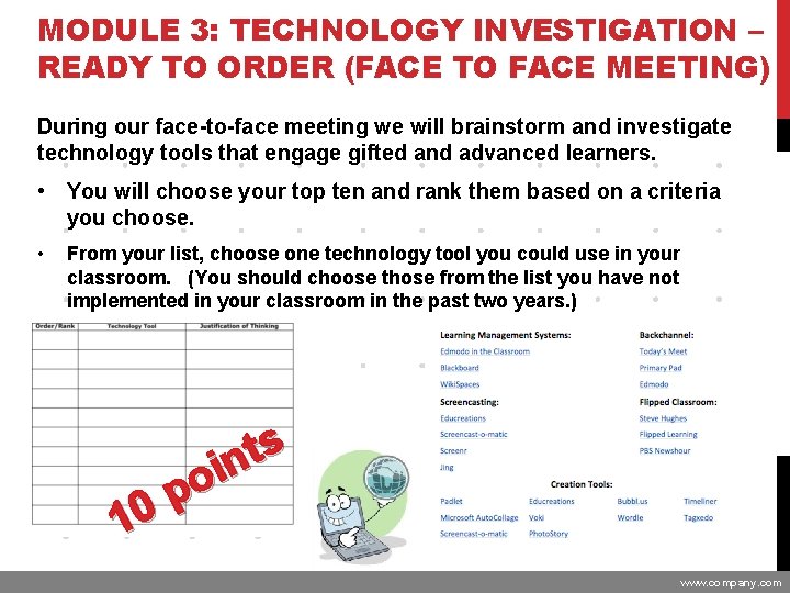 MODULE 3 INTRODUCTION AND MODULE OVERVIEW STANDARDS KNOWLEDGE