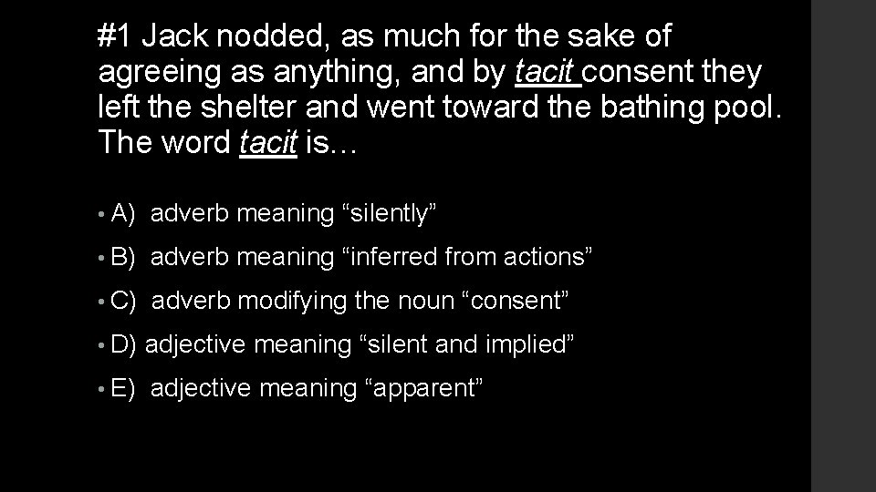 #1 Jack nodded, as much for the sake of agreeing as anything, and by #1 Jack nodded, as much for the sake of agreeing as anything, and by