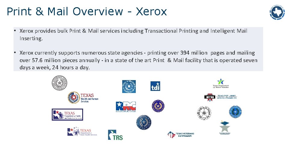 Print & Mail Overview - Xerox • Xerox provides bulk Print & Mail services