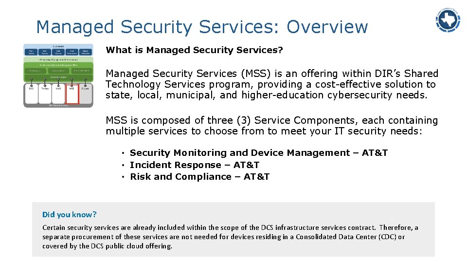 Managed Security Services: Overview What is Managed Security Services? Managed Security Services (MSS) is