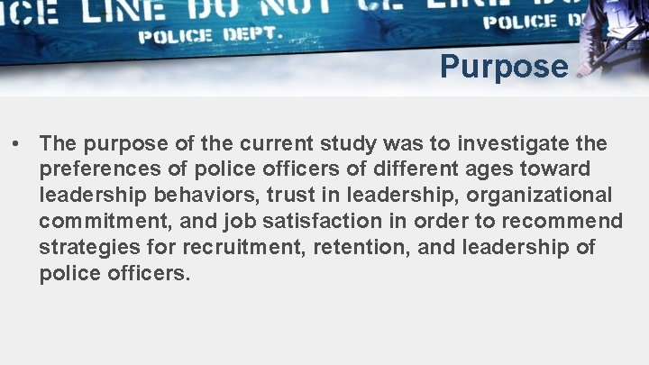 Purpose • The purpose of the current study was to investigate the preferences of