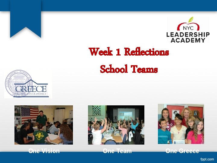 Week 1 Reflections School Teams One Vision One Team One Greece 