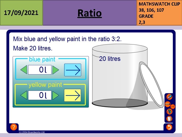 17/09/2021 Ratio MATHSWATCH CLIP 38, 106, 107 GRADE 2, 3 