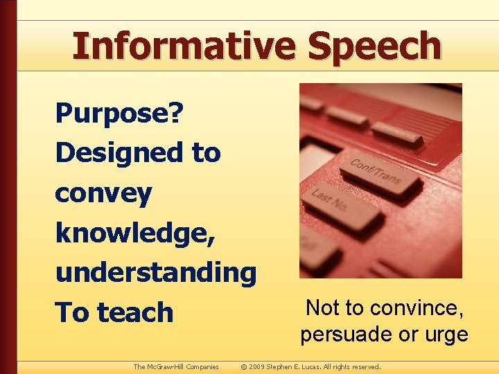 chapter 15 Speaking to Inform The Mc GrawHill
