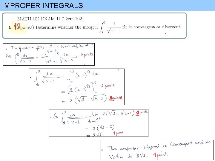 IMPROPER INTEGRALS 