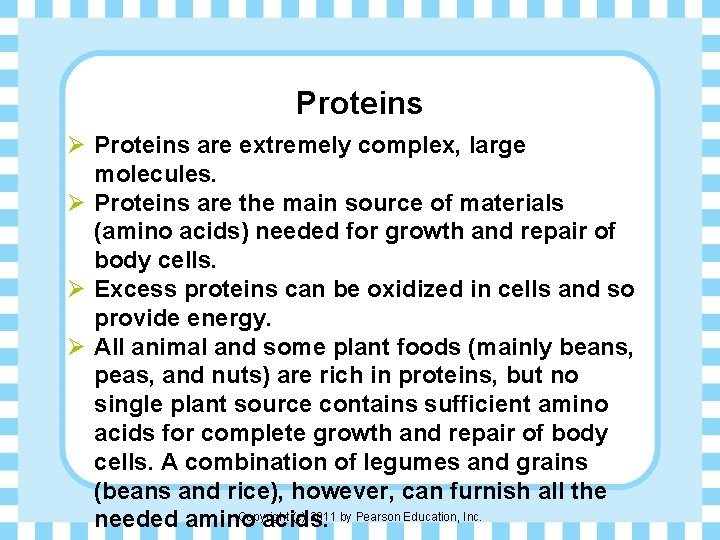 Proteins Ø Proteins are extremely complex, large molecules. Ø Proteins are the main source