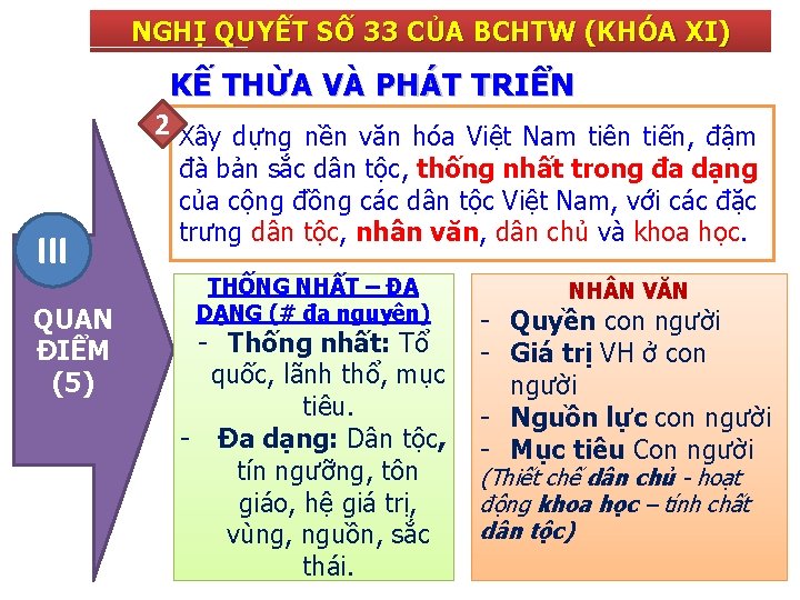 NGHỊ QUYẾT SỐ 33 CỦA BCHTW (KHÓA XI) KẾ THỪA VÀ PHÁT TRIỂN 2