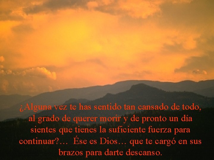 ¿Alguna vez te has sentido tan cansado de todo, al grado de querer morir