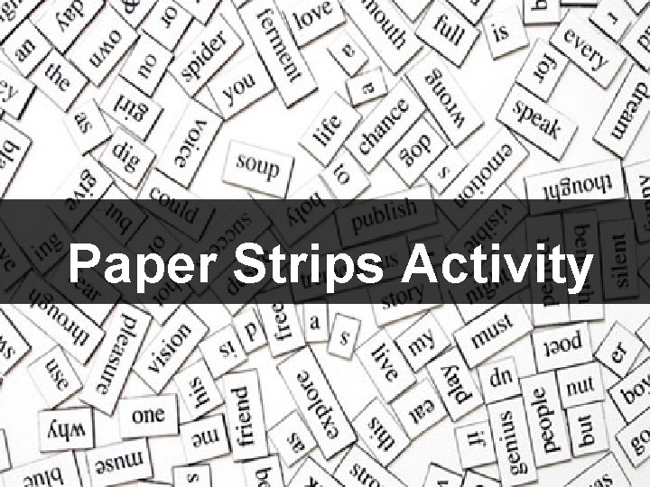 Paper Strips Activity 