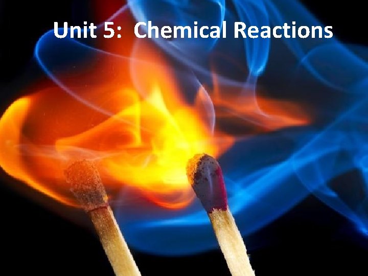 Unit 5: Chemical Reactions 