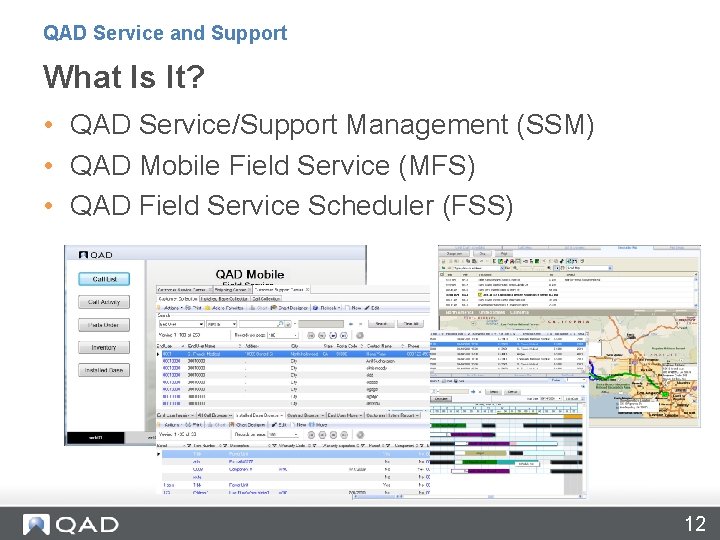 QAD Service and Support What Is It? • QAD Service/Support Management (SSM) • QAD