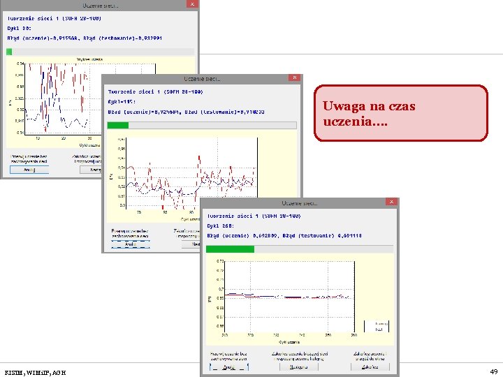 Uwaga na czas uczenia…. KISIM, WIMi. IP, AGH 49 