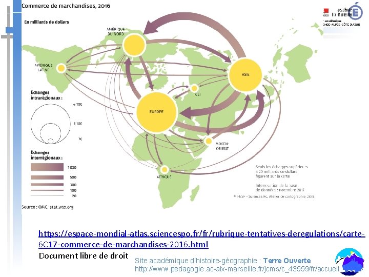 https: //espace-mondial-atlas. sciencespo. fr/fr/rubrique-tentatives-deregulations/carte 6 C 17 -commerce-de-marchandises-2016. html Document libre de droit Site