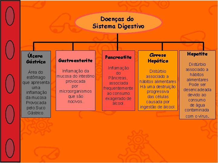 Doenças do Sistema Digestivo Úlcera Gástrica Área do estômago que apresenta uma inflamação da