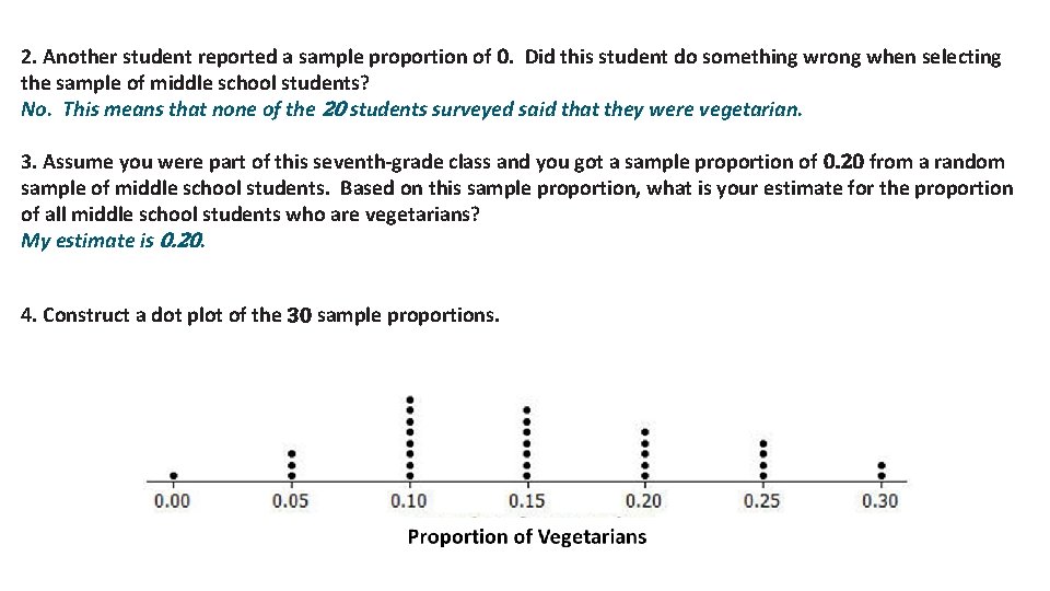 2. Another student reported a sample proportion of 0. Did this student do something