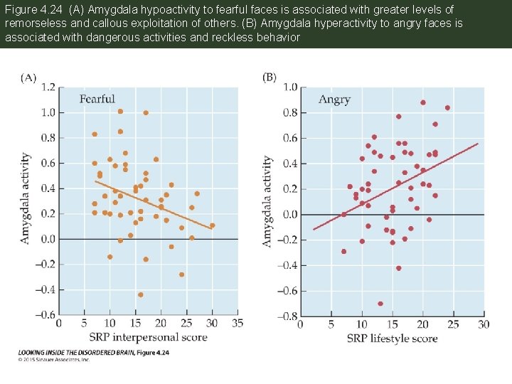 Figure 4. 24 (A) Amygdala hypoactivity to fearful faces is associated with greater levels