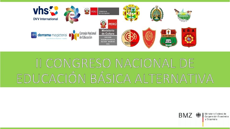 II CONGRESO NACIONAL DE EDUCACIÓN BÁSICA ALTERNATIVA 