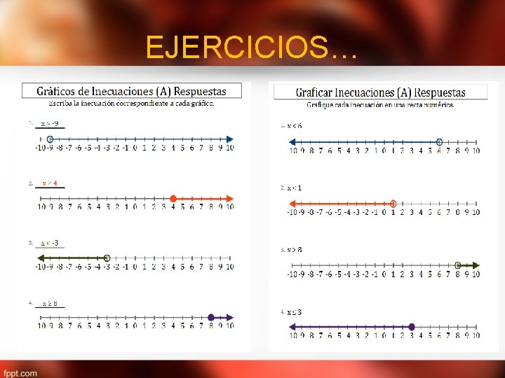 EJERCICIOS… 