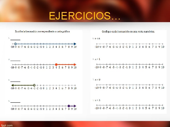 EJERCICIOS… 