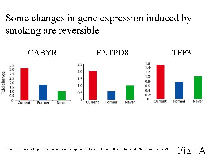 Some changes in gene expression induced by smoking are reversible CABYR ENTPD 8 Effect
