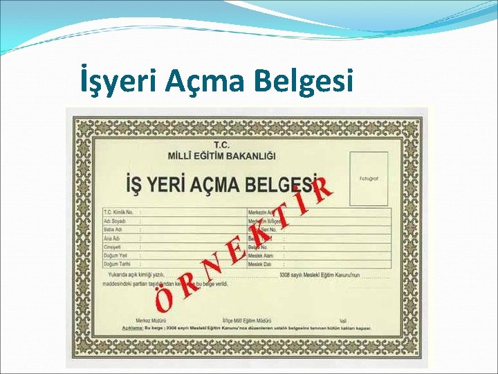 İşyeri Açma Belgesi 