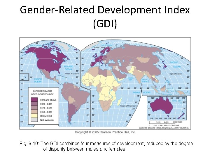 Gender-Related Development Index (GDI) Fig. 9 -10: The GDI combines four measures of development,