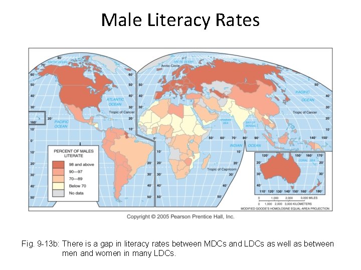 Male Literacy Rates Fig. 9 -13 b: There is a gap in literacy rates