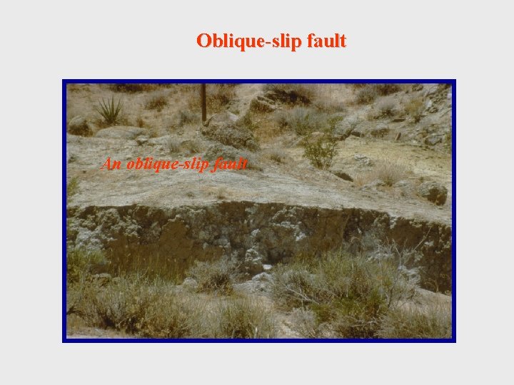 Oblique-slip fault An oblique-slip fault 