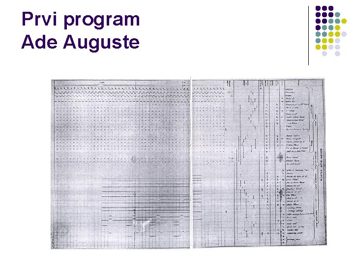 Prvi program Ade Auguste 