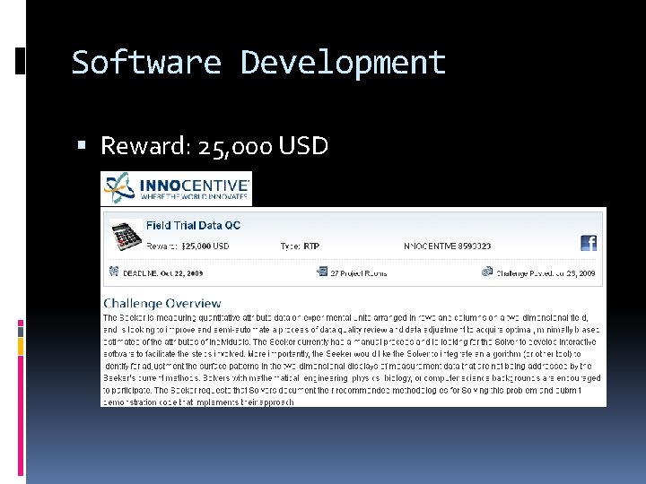 Software Development Reward: 25, 000 USD Software Development Reward: 25, 000 USD