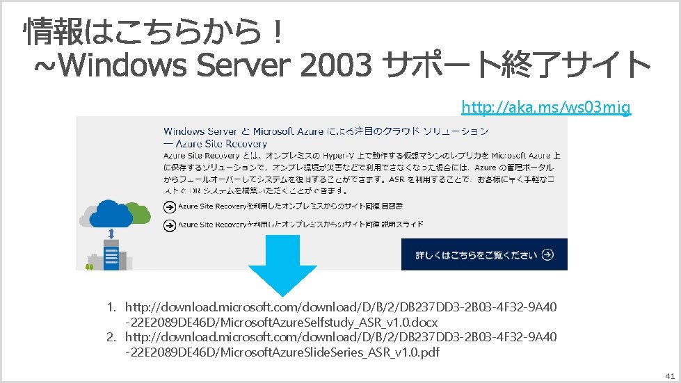 http: //aka. ms/ws 03 mig 1. http: //download. microsoft. com/download/D/B/2/DB 237 DD 3 -2