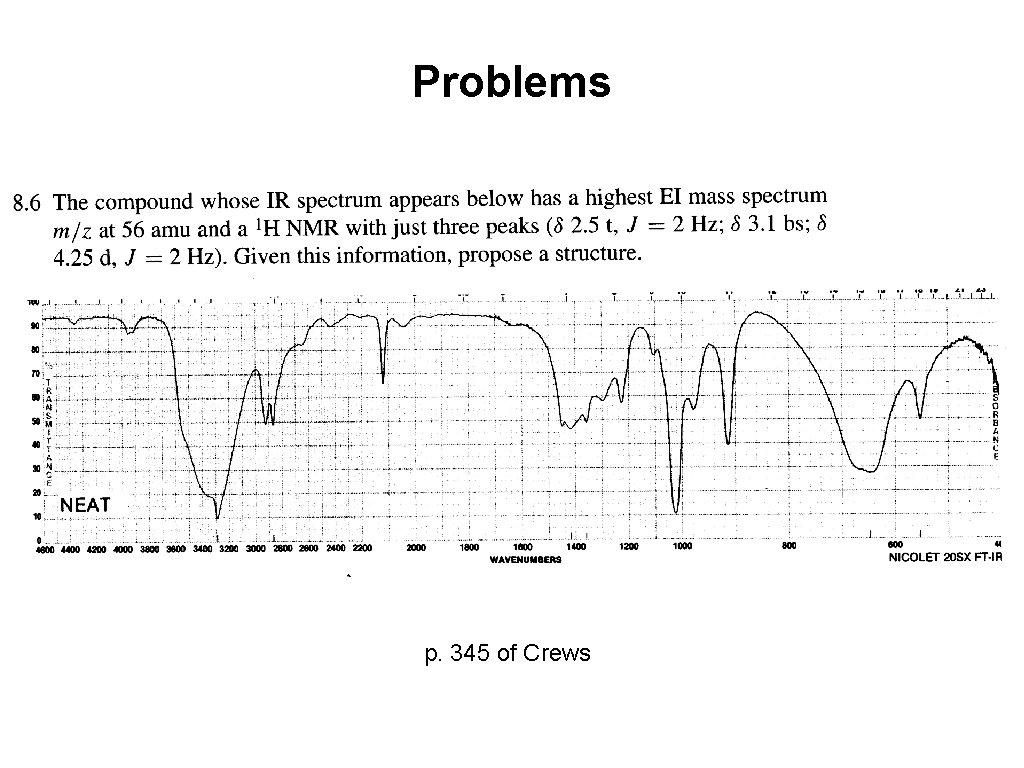 Problems p. 345 of Crews 