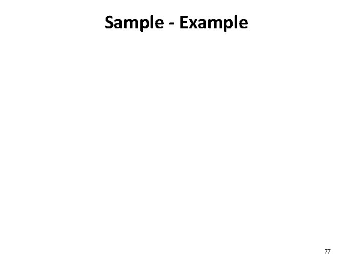 Sample - Example 77 