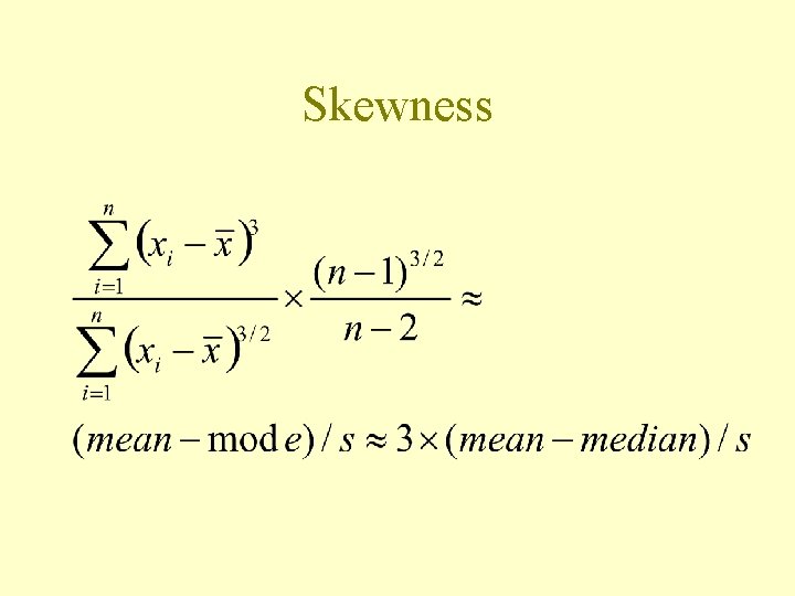 Skewness 
