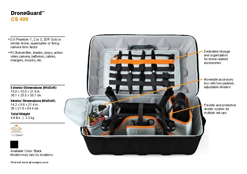 Drone. Guard™ CS 400 • DJI Phantom 1, 2 or 3, 3 DR Solo