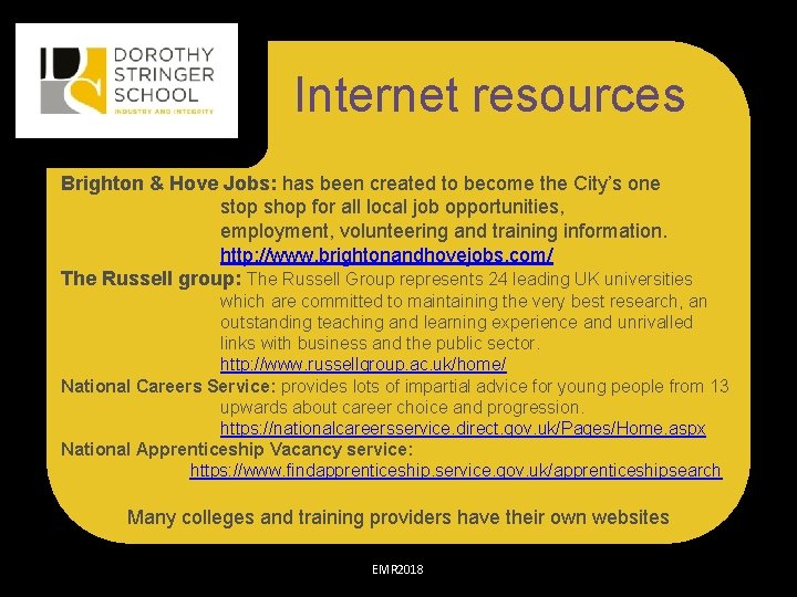 Internet resources Brighton & Hove Jobs: has been created to become the City’s one