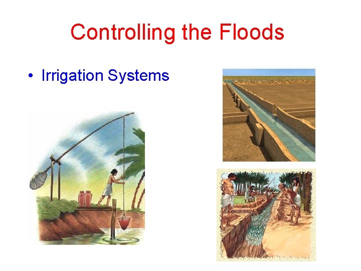 Controlling the Floods • Irrigation Systems 