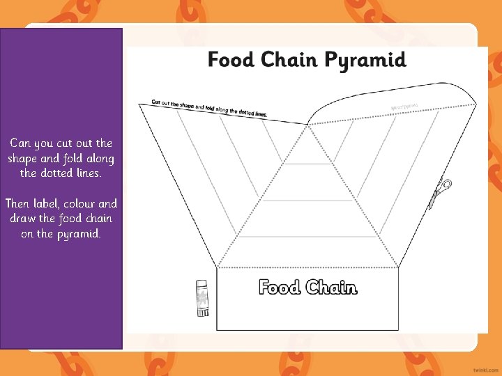 Can you cut out the shape and fold along the dotted lines. Then label,