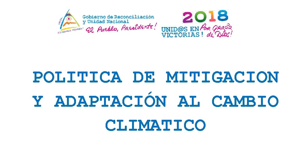 POLITICA DE MITIGACION Y ADAPTACIÓN AL CAMBIO CLIMATICO 