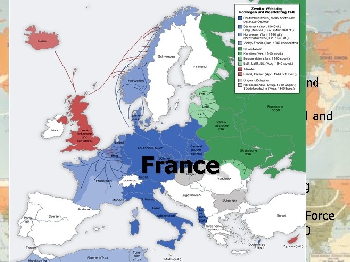 April 9, 1940 – German Blitzkrieg part deux Germany’s lightning war advances into Denmark