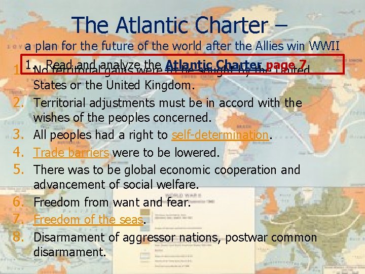 The Atlantic Charter – a plan for the future of the world after the