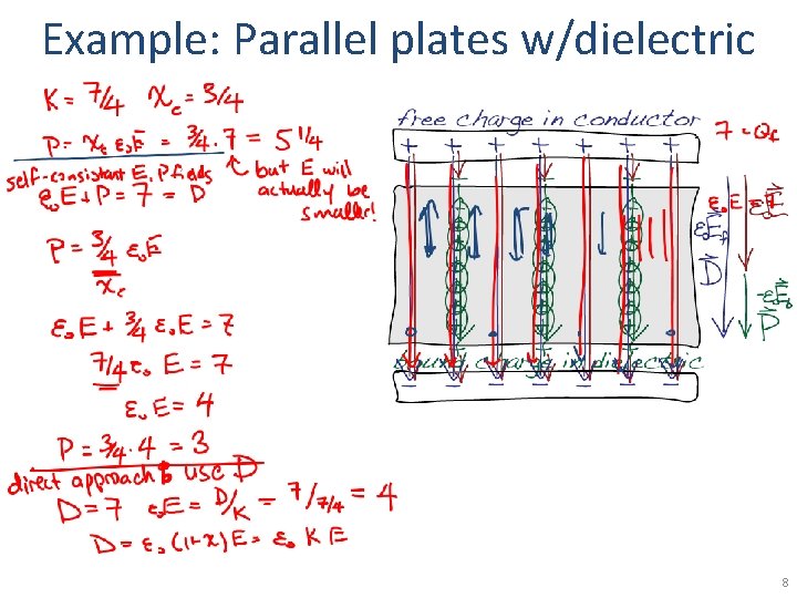 Example: Parallel plates w/dielectric 8 