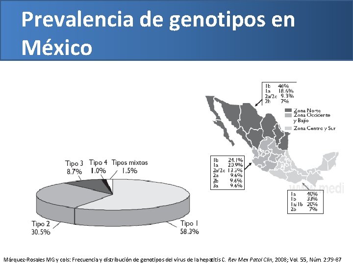 Prevalencia de genotipos en México Márquez-Rosales MG y cols: Frecuencia y distribución de genotipos