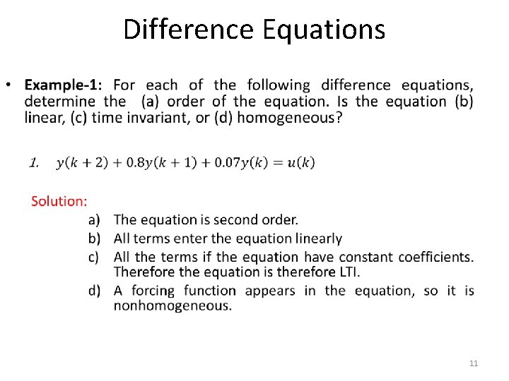 Difference Equations • 11 